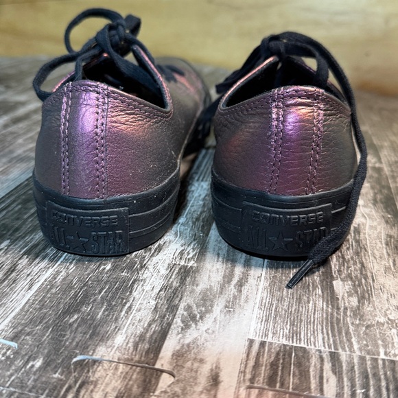 Converse Chuck Taylor All Star OX sneakers in Molasses/Black Metallic Leather - Picture 3 of 8